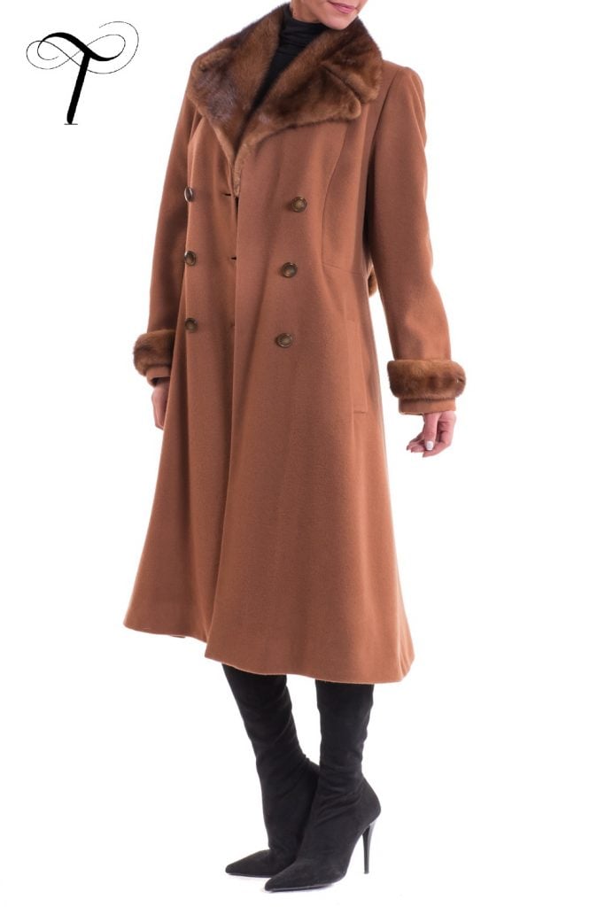 Coat Fur Trim Coat